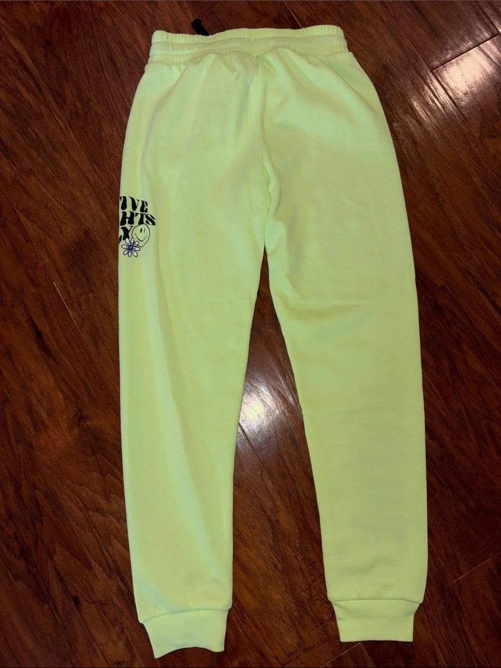Justice Neon Yellow 'Positive Thoughts' Joggers Youth M